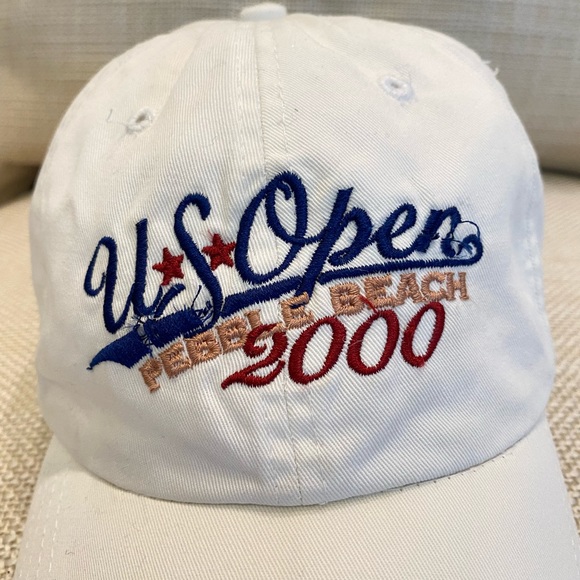 Vintage US Open 2000 Pebble Beach White Hat 100th Anniversary Hat - Picture 8 of 12